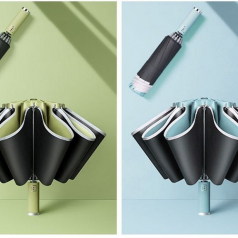 타겟 3단 거꾸로 UV암막 완전자동 우양산