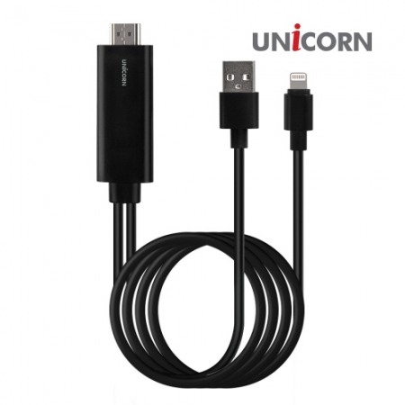 유니콘 IOS 8핀 HDMI 아이폰 미러링 케이블 스마트폰 동시 충전 TM-MHL-8000S #2