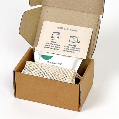 친환경 욕실세트 제로웨이스트 2종, 바디비누, 면비누망 #3