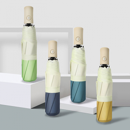 U008 배색 미니 3단 자동우산 답례품 접이식 양산 인쇄 소량 주문제작 우산 #2