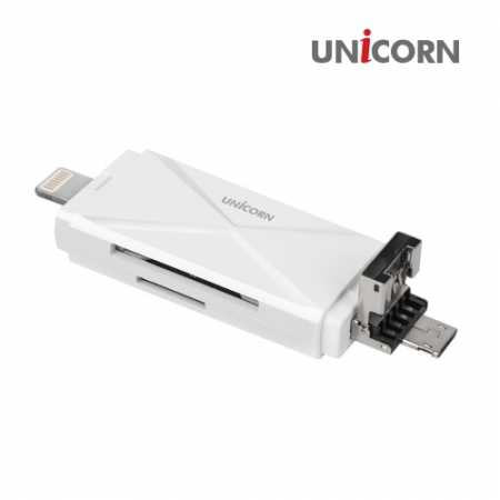유니콘 IOS 8핀+USB2.0+5핀 3in1 OTG 겸용 멀티카드리더기 XC-1000A #4