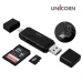 작은이미지: 유니콘 IOS 8핀+USB2.0+5핀 3in1 OTG 겸용 멀티카드리더기 XC-1000A #3