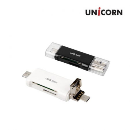 유니콘 멀티 카드리더기 USB2.0+OTG+C타입 카드리더기 XC-800A #2