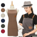 작은이미지: 캔버스 발수 앞치마 식당 공방 카페 바리스타 고급 앞치마 #2