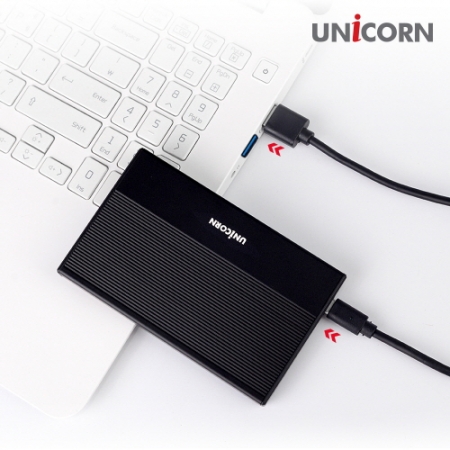 유니콘 A타입 + C타입 USB3.1 SSD HDD 2.5인치 외장하드 케이스 알루미늄 HDD-700VA #3