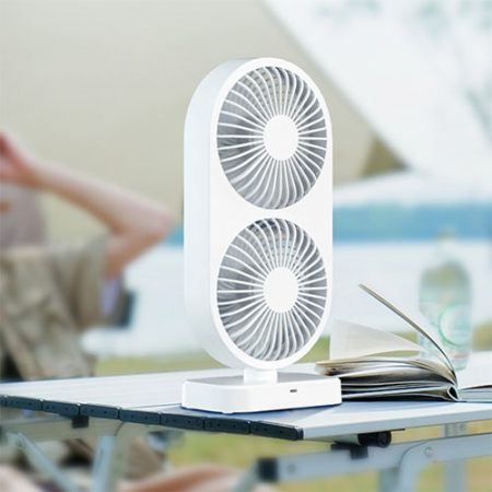 뉴에이커 듀얼 팬 무선 선풍기 탁상형 탁상용 사무실 캠핑 책상용 선풍기 #2