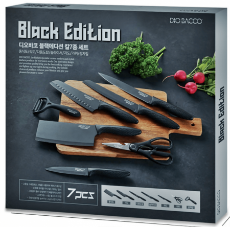 디오바코 블랙에디션 프리미엄 7종 칼세트, 주방 칼세트, 선물용 칼세트, 칼블럭, 주방가위, 나이프세트, 장미칼, 키친툴, 과일칼, 사은품 - c #2