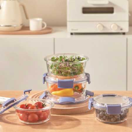 이녹스프랑 아보레 원형 내열유리 밀폐용기 4종세트 #2