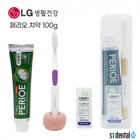 M케이스 LG미세모 페리오치약 100g + 치간칫솔 치약세트 #2