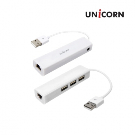유니콘 USB 유선랜카드 USB2.0 허브 3포트 ULAN-203H #2