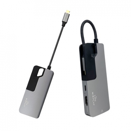 USB-C 6IN1 멀티 USB허브 HDMI 유선랜 PD지원 CH06 #2