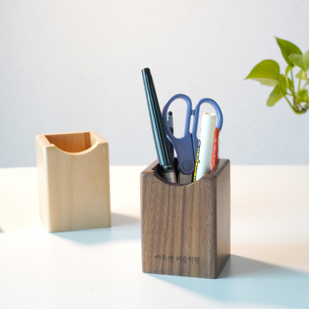 우드인 원목 연필꽂이 펜홀더 월넛 #2