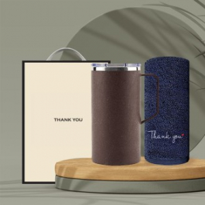 시즈넬 선물세트 커피가루 600ml 머그 + 고급호텔타올 190g