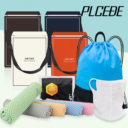 [플씨드] 손잡이 스포츠 백팩 + 뱀부얀 쿨타올 + 메쉬 귀걸이 쿨마스크 + 라인 쿨토시 4종 세트 #2