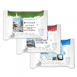 화이트 교회 3종 랜덤무광 15매 물티슈 전도용 HO