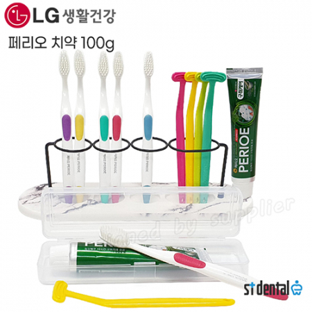 M케이스 LG미세모 페리오치약100g 혀클리너 칫솔치약세트 #2