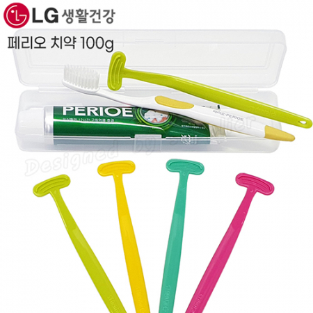 M케이스 LG미세모 페리오치약100g 혀클리너 칫솔치약세트 #4