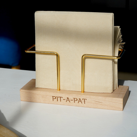 우드인 업소용 황동프레임 우드 냅킨꽂이 홀더 중 #3