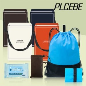 [플씨드] 접이식 스포츠 백팩 + 일체형 포켓 돗자리(소형) + 손소독 물티슈(10매) 3종 세트