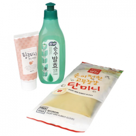 참그린 주방세제 + 과일나라 핸드크림 + 고무장갑 3종세트 #2