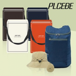 [플씨드] 일체형 접이식 등산모자 + 접이식 스포츠 백팩 (PMB-01) 2종 세트