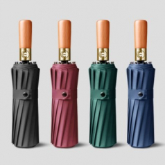 배드로 16K 원터치 3단 완자동 양우산 (UV 자외선 차단 UPF50+/방풍 이중살대/원목손잡이/우드손잡이)