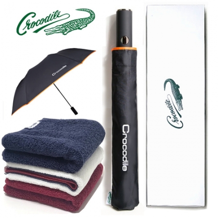 크로커다일 2단 우산 + 수피아 40수 타올 (220g) 우산타올세트(2p)- #2