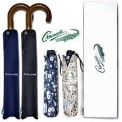 크로커다일 2단 곡자 우산 + 3단 슬림 암막 우산 세트 (2p)