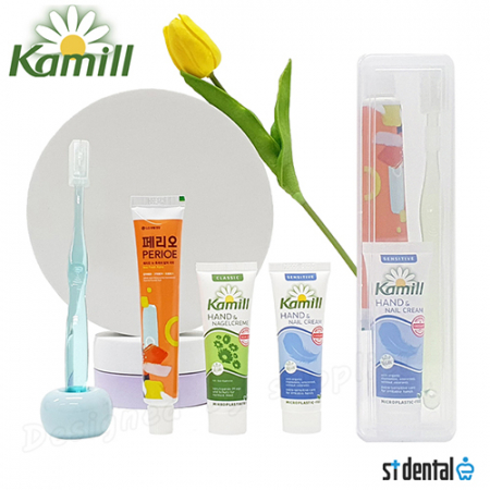 카밀핸드크림 M케이스 치과용 크리스탈캡 페리오 칫솔치약세트 #3