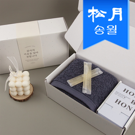프리미엄 꿀 수건 답례품F (180g 코마 40수 타올 1 + 허니스틱 20포) 선물세트 단체선물 기념선물 #2