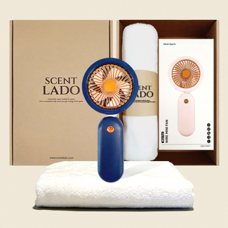 센트라도 송월 타올(수건) + 미니넥밴드 선풍기 세트 #3