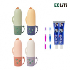 에클리츠 선인장 칫솔통 칫솔 치약 페리오 세트
