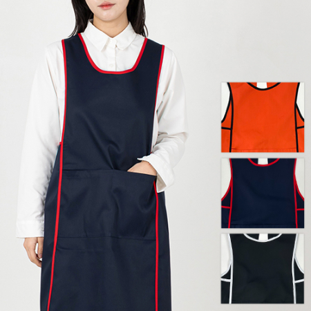 폴라인 원피스형 앞치마, 남자 여자 앞치마 #2