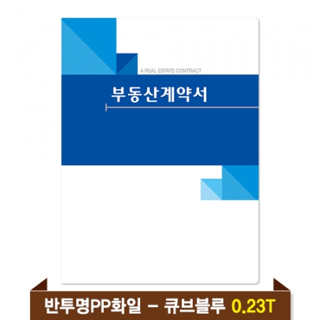 기성 부동산화일 0.23T 반투명PP(6P) - 큐브블루 #2