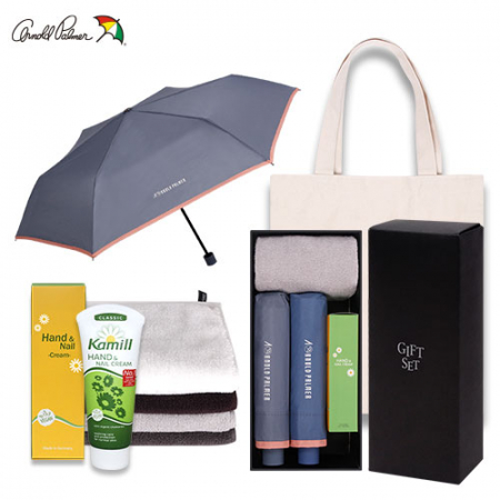 아놀드파마 3단 슬림 파스텔 바이어스 수동 우산 2P & 카밀 핸드크림 & 40수 코마사 주방타올 세트 (0187785) #2