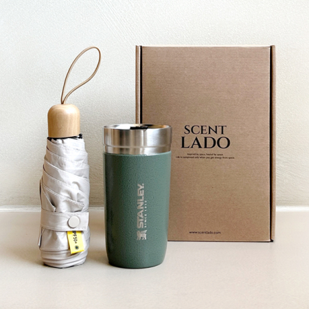 센트라도 캡슐우드 5단 우양산 +스탠리 고진공 텀블러 473ml 세트 #2