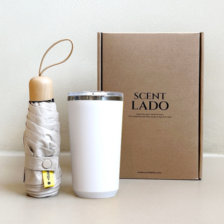 센트라도 캡슐우드 5단 우양산 +로하스 텀블러 500ml 세트 #2