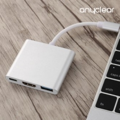애니클리어 TCH10 3in1 type C to HDMI 아답터 변환케이블