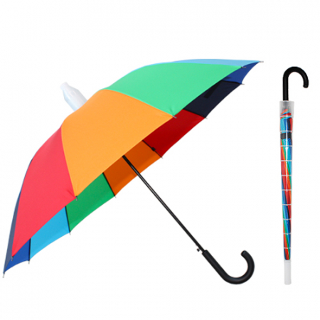 60 무지개 자바라 빗물받이 곡자 장우산 #3