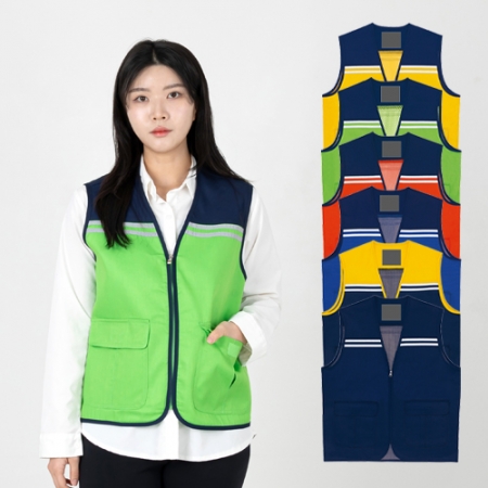 야광 투 반사 망사 안전 조끼 (M-3XL), 남자 여자 조끼 #2