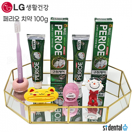 페리오치약 100g 2p 덴탈2호 엠보싱칫솔 스펀지 치실 선물세트 #4