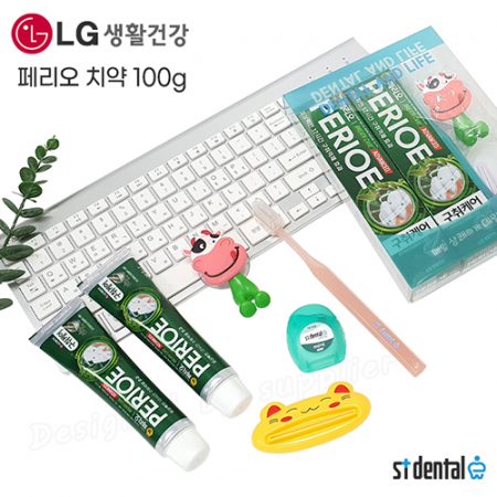페리오치약 100g 2p 덴탈2호 엠보싱칫솔 스펀지 치실 선물세트 #5