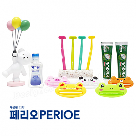 페리오치약 100g 2p 덴탈3호 가그린100ml 혀클리너 선물세트 #4