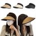 작은이미지: 바캉스 밀짚 자외선차단 썬캡 돌돌이 모자 UV #2
