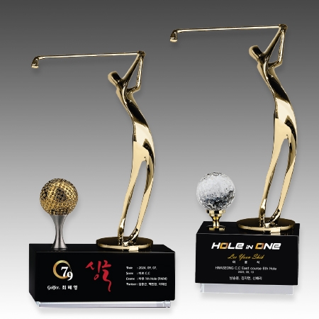 메탈 크리스탈 골프 트로피 S8A102-35 #2