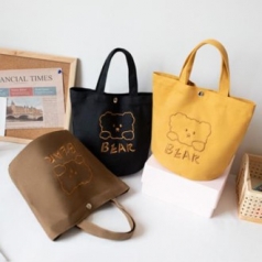 심플 베어 데일리가방 에코백 토트백