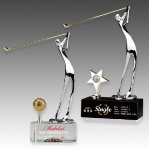 메탈 크리스탈 골프 트로피 S8A101