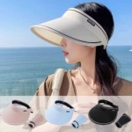 돌돌이 썬캡 여성 휴대용 모자 #2