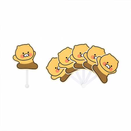 캐릭터 접이식 부채 노랑 #5