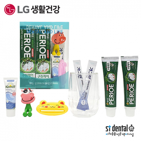 페리오치약100g * 2p 덴탈5호 카밀핸드크림 치약짜개 선물세트 #2